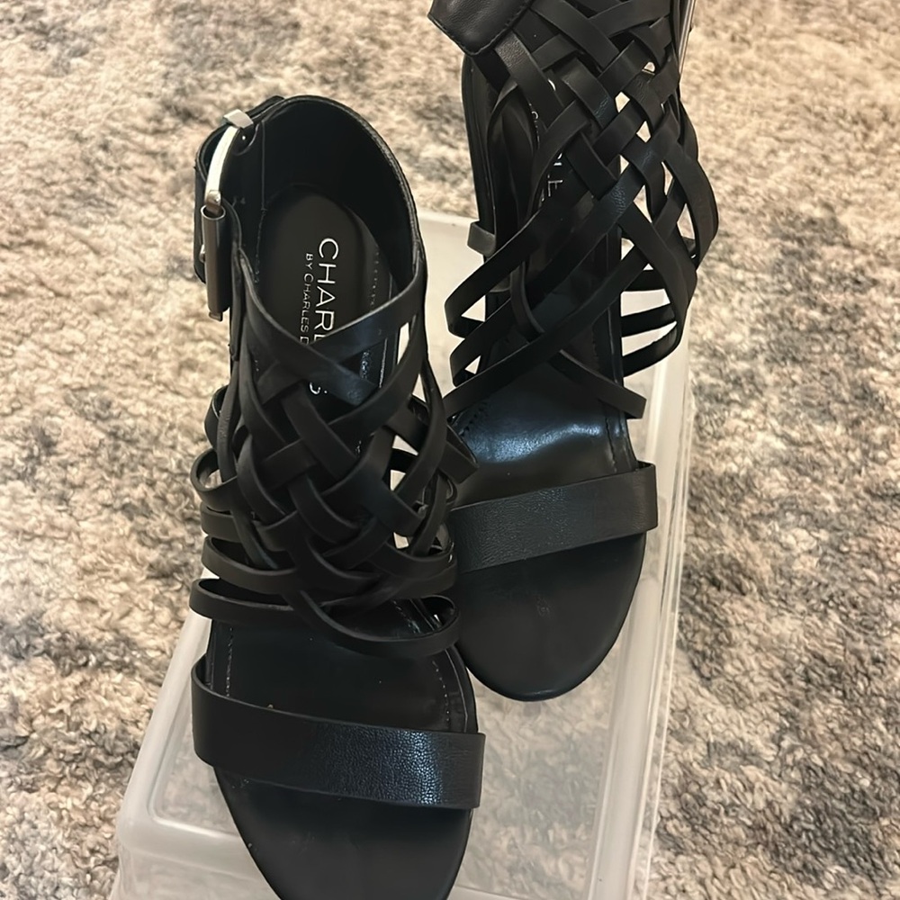 Women’s Black Leather Heels